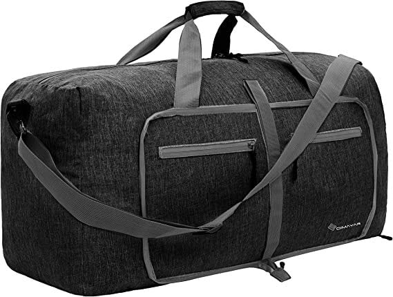  Travel Duffle Bag,Foldable Extra Large Duffel Bags,carry on  Travel Bag For Men And Women Camping/Moving Boxes/Airplanes/Hospital/Tent  (100 Liter, Black)