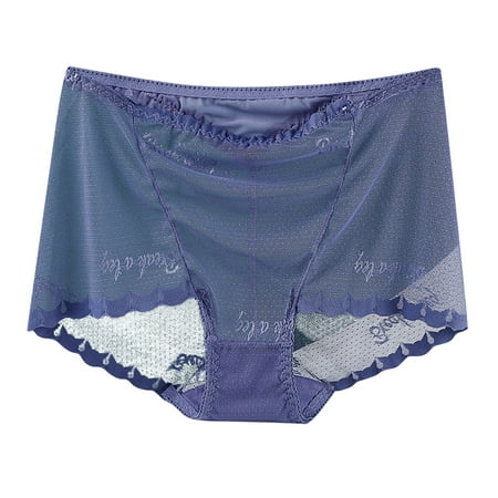 Bigersell Training Underwear Clearance Thong Panties Bikini Panty Style P-1672 Spandex Shaping Panties High Waisted Thong Briefs High Waist Women s Bikini Panties Purple L