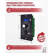 Meatender PID Pro Controller 365 for Traeger Pellet Grill, Black 5.5x2.8x2 inch with RTD and 2 Meat Probes Kit
