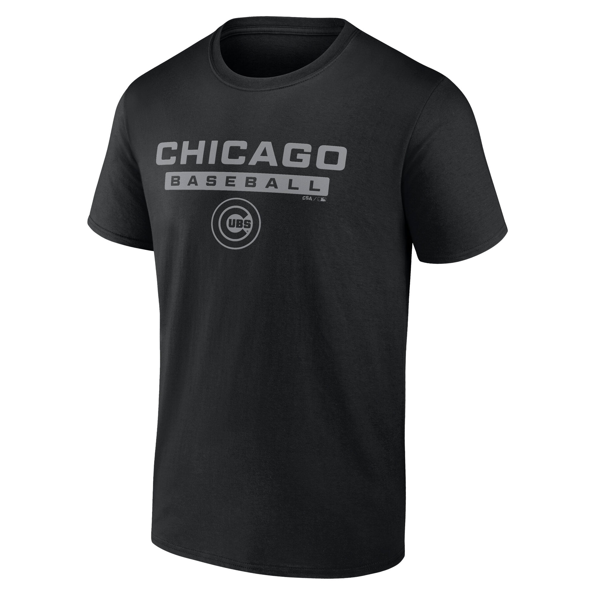 MLB Chicago Cubs Men's Black Tonal Cotton Short Sleeve Tee