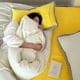 thumbnail image 4 of Xiao Hua Juego de sábanas, juego de sábanas y fundas de almohada, juego de cama individual, ropa de cama de hotel, decoración del hogar (amarillo), 4 of 4