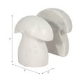 thumbnail image 4 of Decorative Mushroom Marble Bookends - Stylish Book Accessories for Home Library and Table Accents - Modern Elegant Book Ends for Bookshelf, Office Spaces, or Desk Decoration - Set of 2, 6", White, 4 of 11