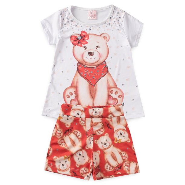 Conjunto Infantil Verano Niña 2 a 12 Deng Xun unisex