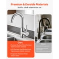 thumbnail image 4 of VEVOR Single Handle Sink Faucet, Kitchen Faucet Brushed Nickel Single Handle, Kitchen Water Faucets with Anti-Splash Aerator, Suitable for Bathroom, RV, Bar Sink, Public Restroom, High Arc Spout, 4 of 9