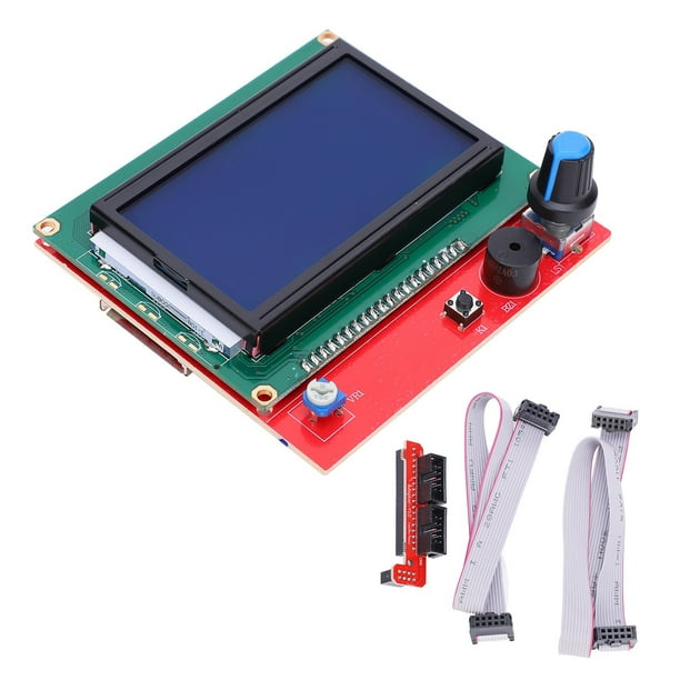 Controlador inteligente de impresora D, módulo de control LCD 12864 Panel de control LCD Placa base resistente y resistente
