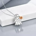 thumbnail image 5 of Halloween Pumpkin Necklace - 925 Sterling Silver Cute Jewelry for Women, Ideal Gift for Halloween/Christmas, 5 of 6