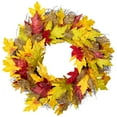 thumbnail image 3 of Northlight Maple Leaf Artificial Fall Harvest Wreath - 22", 3 of 10