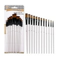 thumbnail image 3 of 12pcs/Set Paint Brush Set,Wooden Handle Acrylic Paint Brush Set, Nylon Watercolour Brushes with Flat/Angle/Round/Filbert Tips, 3 of 5