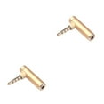 thumbnail image 1 of ZLight Stereo Plug Adapter Headphone Splitter Digital Cameras Audio Cable 90° Converter Accessories for Smartphone Microphone Gold 2Set, 1 of 6