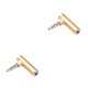 thumbnail image 3 of Adaptador estéreo Injueey aleación profesional Divisor de auriculares dorado 2Conjunto, 3 of 6