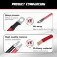 thumbnail image 4 of CoolStuff 2 AWG Battery Cable 2AWG Gauge Pure Copper Battery Inverter Cables with 3/8 in Lugs Both Ends Power Inverter Wire Set for Automotive Solar Marine Boat RV Car Motorcycle Red and Black (1FT), 4 of 7