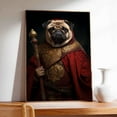thumbnail image 2 of Pug Pets Portrait Painting of Dog Renaissance Style on Canvas Royal Pet Portrait from Photo, Wall Art Print for Home Decor, Modern Wall Decoration, 2 of 5