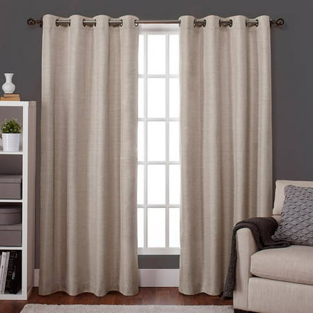 UPC 642472004119 product image for Exclusive Home Curtains 2 Pack Raw Silk Thermal Grommet Top Curtain Panels | upcitemdb.com