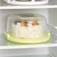 thumbnail image 2 of Portable Plastic Round Cupcake Container Dessert Cake Storage round Box Dessert Holder Half Transparent Cake Box, 2 of 4