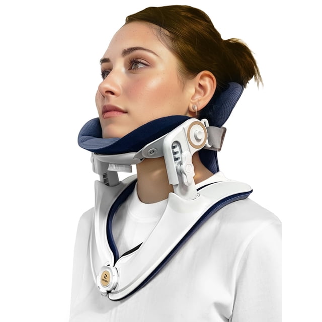 Zenopax Cervical Traction Device, Neck Stretcher for Neck Support, Lightweight & Adjustable Cervical Neck Traction Device for Home Use, Neck Pain & Tension Relief (White)