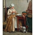 thumbnail image 2 of Wybrand Hendriks 20x23 Gold Ornate Framed and Double Matted Museum Art Print Titled - Interior with Woman Sewing (C. 1800 - C. 1810), 2 of 4