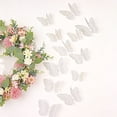 thumbnail image 3 of Balsa Circle 12 White 4.6" 3D Butterfly Wall Decals DIY Crafts Removable Stickers, 3 of 8