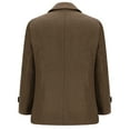thumbnail image 4 of Dovford Men's Winter Coat Wool Trench Peacoat Classic Notched Collar Overcoat Double Breasted Top Jacket, 4 of 6