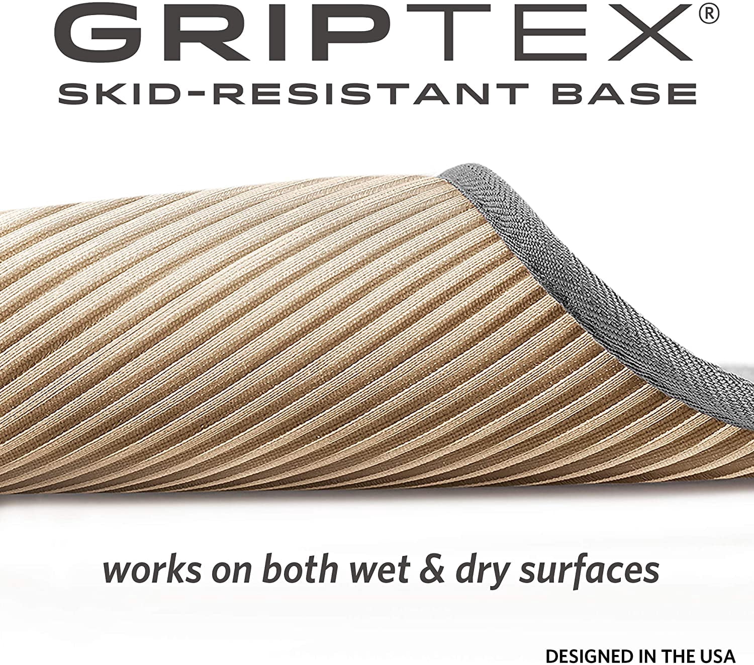 Microdry CoreTex Memory Foam Bath Mat with GripTex Base, 21"x34", Charcoal