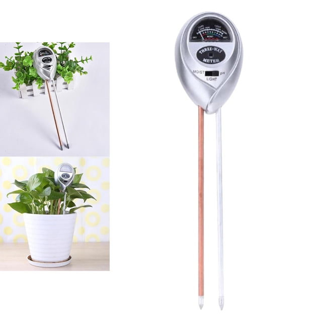 Medidor de pH del , comprobador de humedad/luz/pH del , s de herramientas de jardinería para atención vegetal, de prueba de 3 en Cola Medidor de humedad del suelo