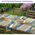 thumbnail image 2 of Home Bargains Plus Rectangle Fabric Placemats, Set of 4 Placemats, Blue Lemon Garden, Indoor Outdoor Stain and Water Resistant Fabric Placemats, Mediterranean Orchard, 2 of 5
