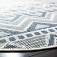 thumbnail image 3 of SAFAVIEH Machine Washable Rug Indoor/Outdoor Bermuda Collection - Bermuda Jacinth Geometric Machine Washable Indoor/Outdoor Area Rug, Cream/Navy, 6'7" x 6'7" Round, 3 of 7