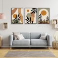 thumbnail image 2 of Hieng Minimalist Boho Abstract Canvas Wall Art Mid-Century Modern Beige Poster Neutral Geometric Line Sun Floral Prints Painting Rustic Cottage Decor Living Room Bedroom in Unframed, 2 of 6