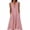 Red, variant on TAGOLD Womens Sleeveless V-Neck Dress Striped Print Dress With Pocket Loose Casual Style For Summer Outdoor