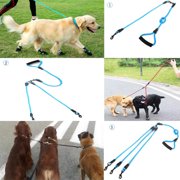 3 Way Dog Leash No Tangle,Detachable 360° Swivel Device,Multiple Dog Leash with Padded Handle,for Walking and Training Three Dog Leash - blue