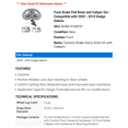thumbnail image 2 of Front Brake Pad Rotor and Caliper Set - Compatible with 2009 - 2010 Dodge Dakota, 2 of 2