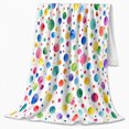 thumbnail image 2 of Cheerful Watercolor Polka Dot Pattern, Cozy Friendship Quote Scene, Warm Flannel Blanket for Living Room and Reading Nook, Art Lovers Friendship Gift, Artistic Home Decor, 2 of 9
