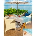 thumbnail image 5 of nqOlkjepod Coastal Starfish Outdoor Tablecloth with Umbrella Hole & Zipper, Simple Summer Nautical Ocean Beach Rectangle Table Cover 52x70 Inch, Dining Waterproof Table Cloth Protector for Patio, 5 of 7