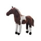 thumbnail image 5 of Peluche de juguete de caballo, peluche, escultura suave, figurita decorativa de color marrón o blanco, 32 x 26 cm para regalo infantil, decoración de la guardería, 5 of 6