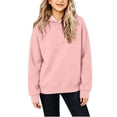 thumbnail image 2 of NAISIBABY Girls Sweatshirts Size 6,Long Sleeve Casual Soft Solid Color Pullover Sweatshirts Pink, 2 of 6