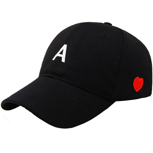 Korean Letters A Version Solid Color Baseball Cap Hip Hop Versatile Sun Hat Cap Baseball Caps hats for men Black