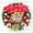 Rose red,gold,green, variant on Pretty Comy Christmas Wreath Christmas Tree Round Bell Decor Handcrafted Elegant Holiday Wreath Wall Xmas Decoration