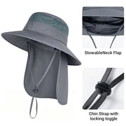 COWIN Fishing Hat,Outdoor UPF50+ Mesh Sun Hat,Wide Brim Fishing Hat with Neck Flap Sun Hat,for Men and Wome