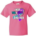 thumbnail image 3 of Inktastic Suicide Prevention I Wear Teal and Purple for My Brother Youth T-Shirt, 3 of 5