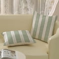 thumbnail image 5 of Boho Pillow Covers 18x18 Set of 2 Sage Green Stripes Throw Pillow Covers Outdoor Decoration Bohemian Style Modern Abstract Decorative Pillowcase Farmhouse Linen Cushion Cover for Home Sofa, 5 of 5
