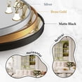 thumbnail image 5 of Irregular Wall Mirror Decorative 24"x36" Black Asymmetrical Mirror Aviation Aluminum Frame for Bathroom, 5 of 7