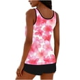 thumbnail image 4 of Conjunto de Bikini de Cintura Alta para Mujeres sin Posicionar Traje Impreso, Tankini Libre con Almohadillas Extraíbles, Traje de Baño de Corte Alto para la Playa de Verano, 4 of 8