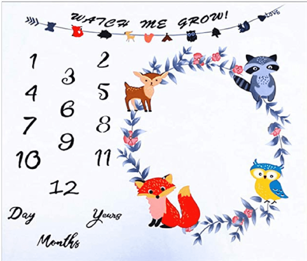 Puloru Newborn baby photography blanket cute animal milestone photo