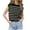 Black, variant on Womens Ribbed Knit Summer 2024 Sweater Vest Cap Sleeve Crew Neck Striped Fashion Casual Sleeveless Crop Tops