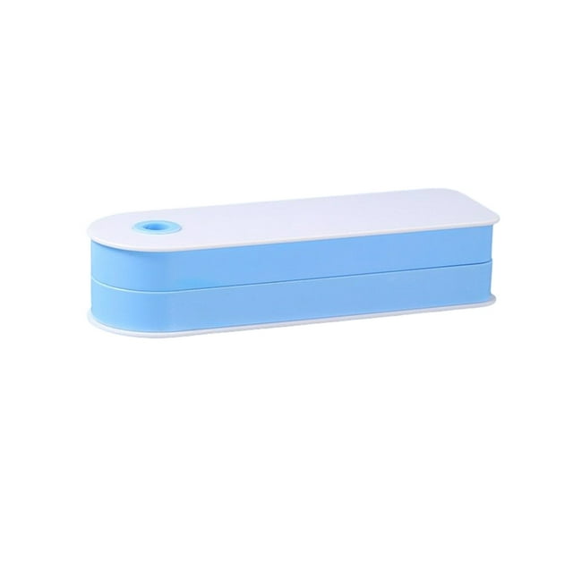 Injueey Cajón para debajo del escritorio sin perforaciones, caja de almacenamiento de doble capa, organizador de lápices, artículos diversos, cajones Almacenamiento y organización del hogar Azul Injueey HA065344-01B