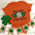 thumbnail image 4 of Haut de la Saint-Patrick pour Femmes à Manches Courtes avec Imprimé Graphique et Col Rond pour la Saint-Patrick, 4 of 7