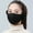 Black, variant on Womens Winter Warm Windproof Mask with Fluffy Ear Covers - Thick Dustproof Breathable Mouth Cover Half Face Earflaps