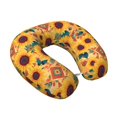 thumbnail image 2 of Daiia Bohemian Sunflower Pattern Travel Pillow 100% Pure Memory Foam Travel Neck Pillow, Airplane Pillow U-Shaped Neck Pillow Ergonomic Travel Pillow, 2 of 8