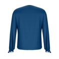 thumbnail image 6 of Tauxra Women's Long Sleeve Pleated Top, Casual Round Neck Blouse with Soft Textured Fabric, Versatile Tunic Top for Daily Wear and Office Outfits, 6 of 7