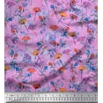 thumbnail image 1 of Soimoi Cotton Cambric Fabric Leaves & Floral Artistic Printed Fabric 1 Yard 56 Inch Wide, 1 of 3