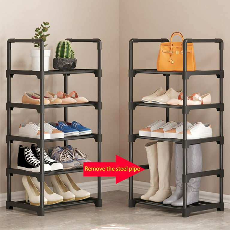 kitwin Shoe Rack Storage 5/8 Tiers Metal Tubes Shoe Shelf Organizer  Multifunctional Shoe Stand Easy Assembled Shoes Holder for Hallway Bedroom  Entryway Living Room 
